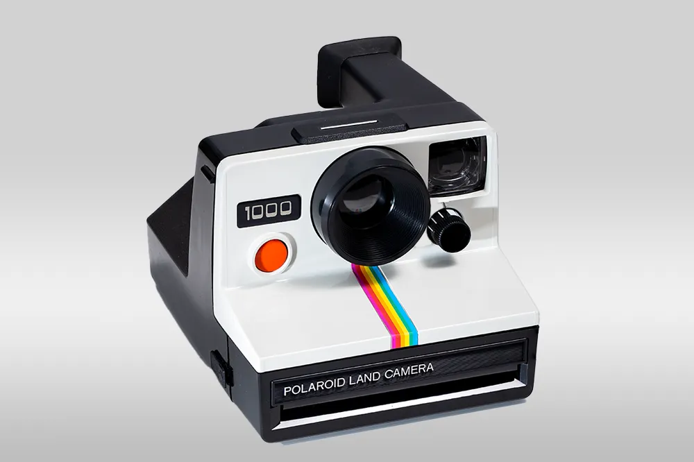 Gammelt polaroid kamera