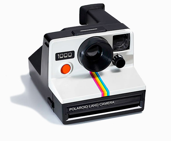 Gammelt polaroid kamera